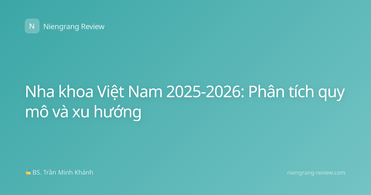 Nha khoa Việt Nam 2025-2026: Phân tích quy mô và xu hướng