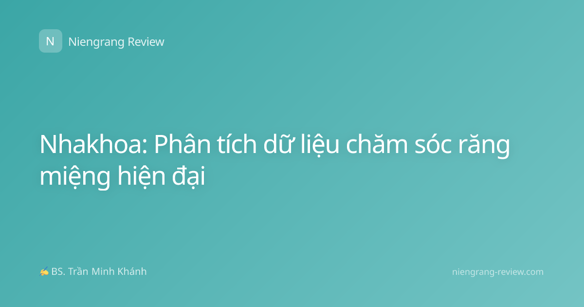 Nhakhoa: Phân tích dữ liệu chăm sóc răng miệng hiện đại